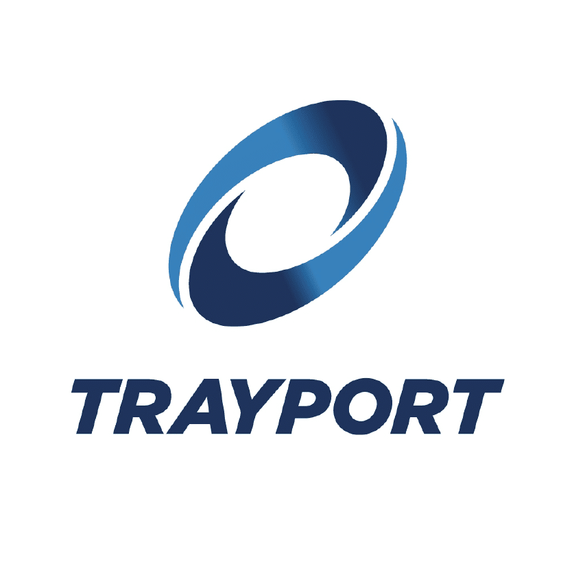BroadPeak Client: Trayport logo with blue circular mark