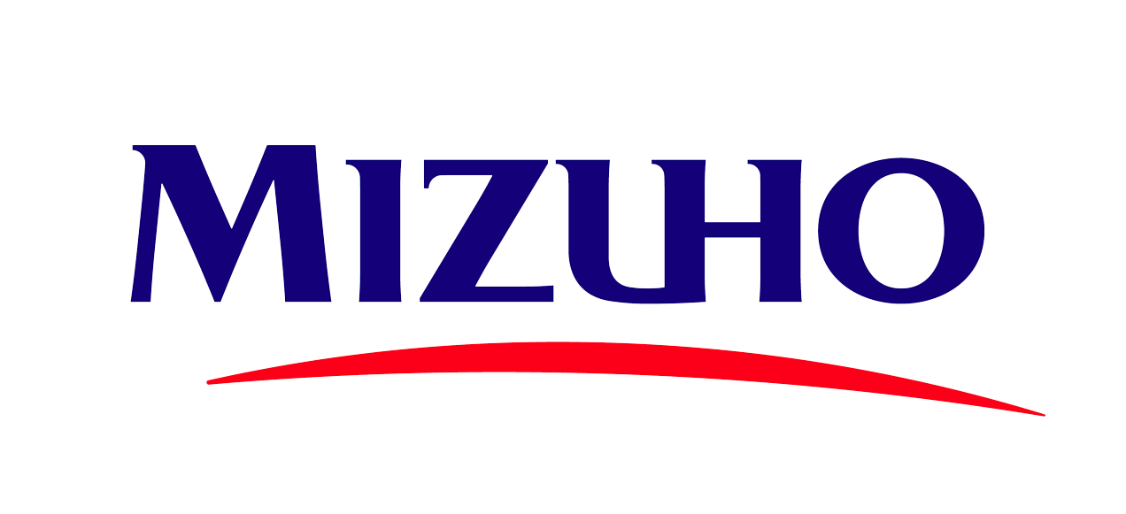Mizuho logo in blue with red mark