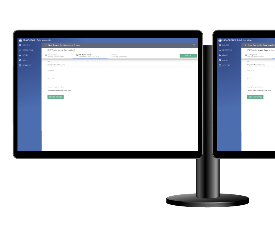 Screenshot of BroadPeak's Regulatory Reporting solution in action