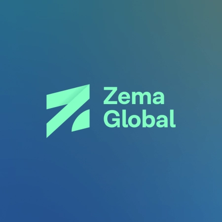 Zema logo in pale green with Z mark
