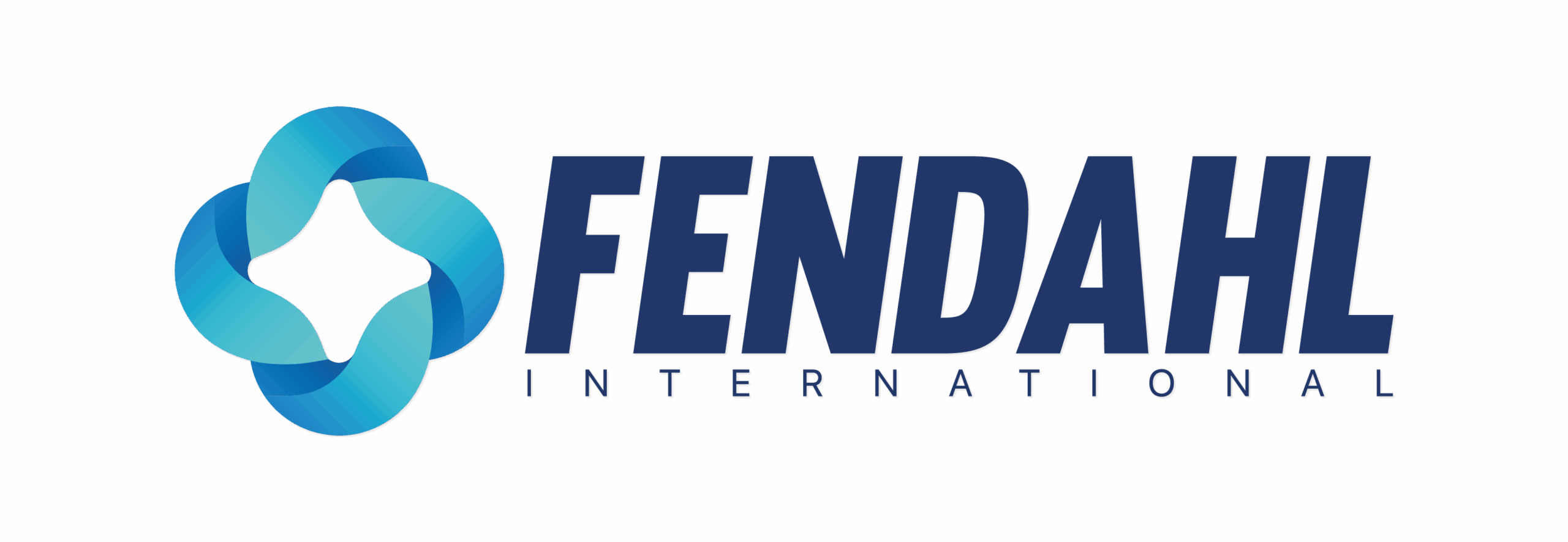 Fendahl International logo with blue gradient circular mark
