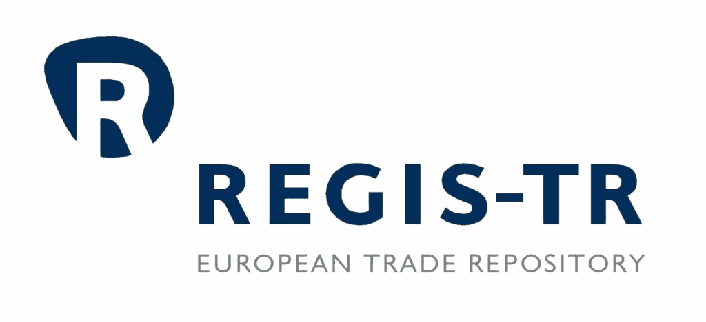 Regis-TR European Trade Repository logo with abstract R mark
