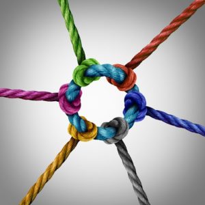 colorful rope knots making a circle