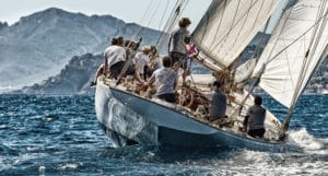 sailboat race and waves