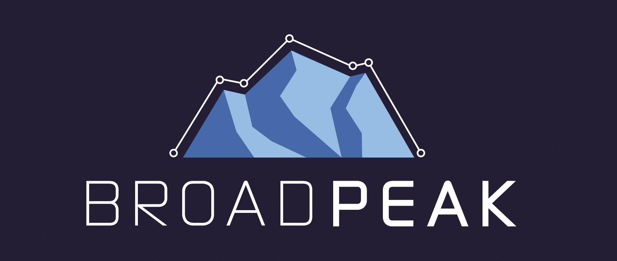 BroadPeak logo - dark background