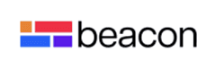 Beacon logo with colorful brick-like mark