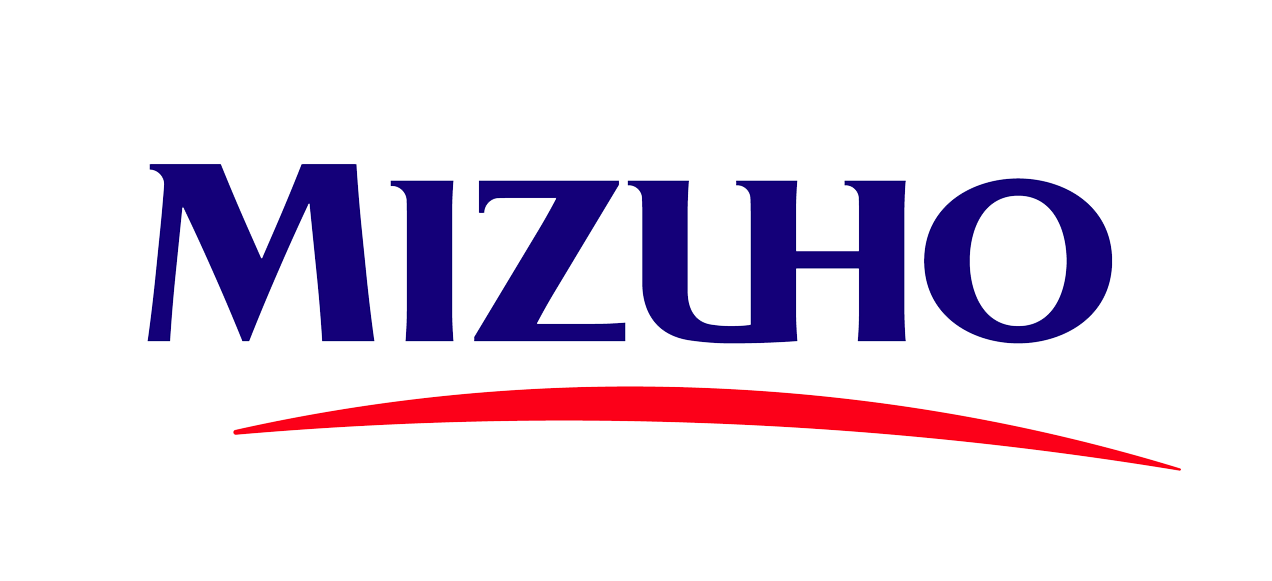 Mizuho logo in blue with red mark