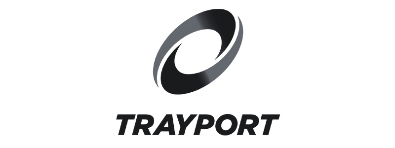 Trayport logo with circular mark